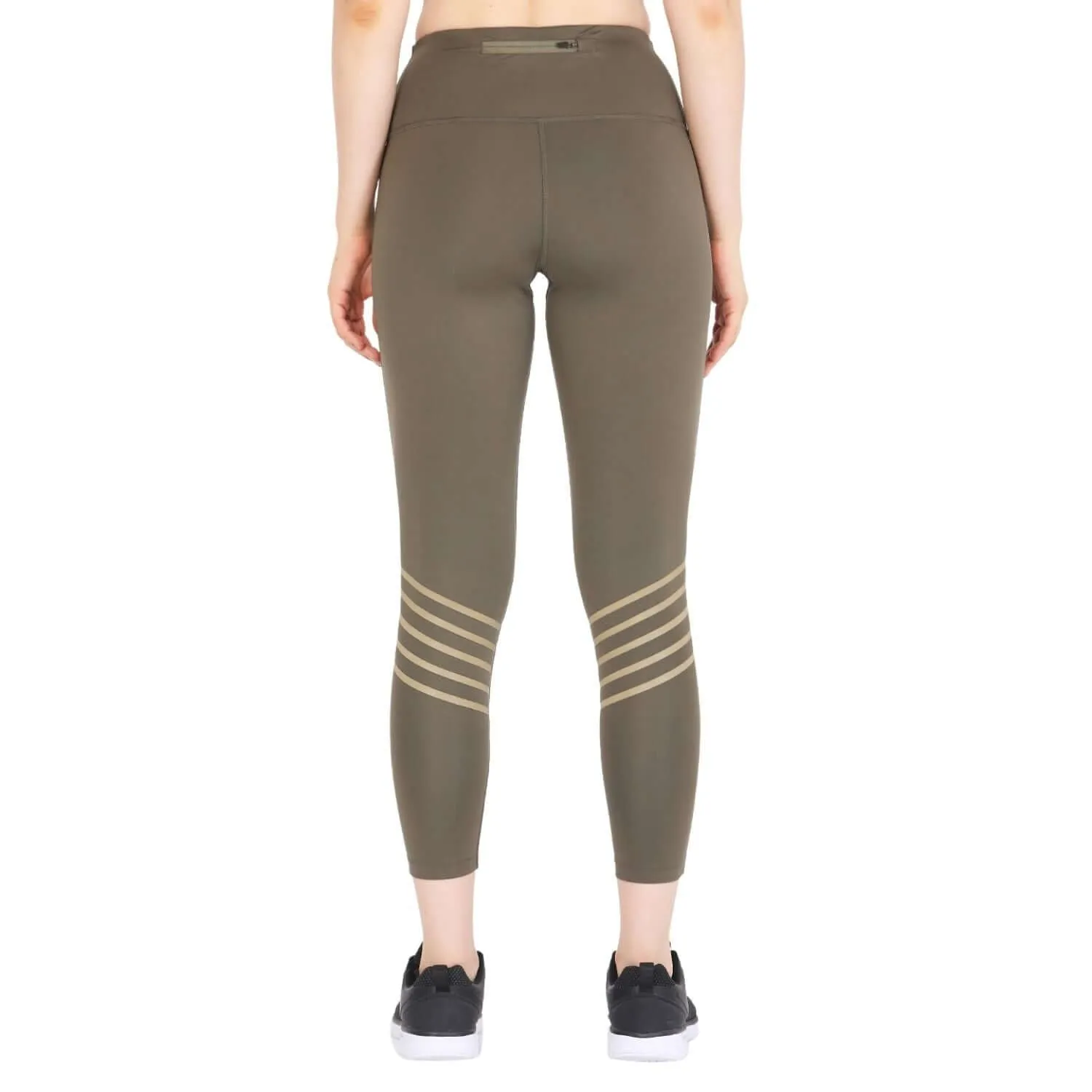 Olive Athena Reflective Crop Top & Leggings