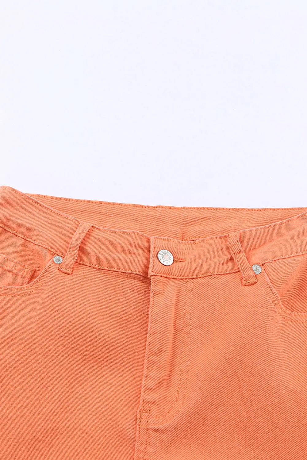 Orange Acid Wash High Waist Wide Leg Jeans