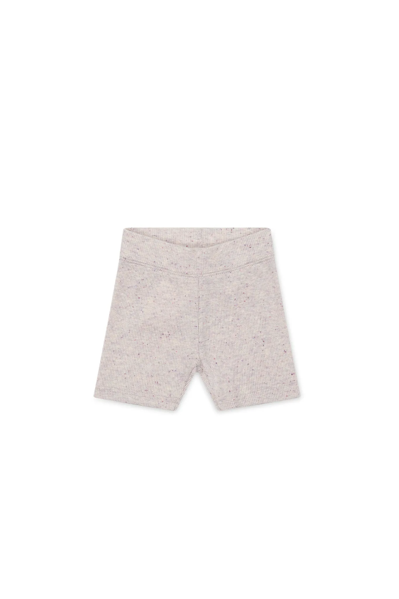 Organic Cotton Fine Rib Elisa Bike Short - Lavender Fleck