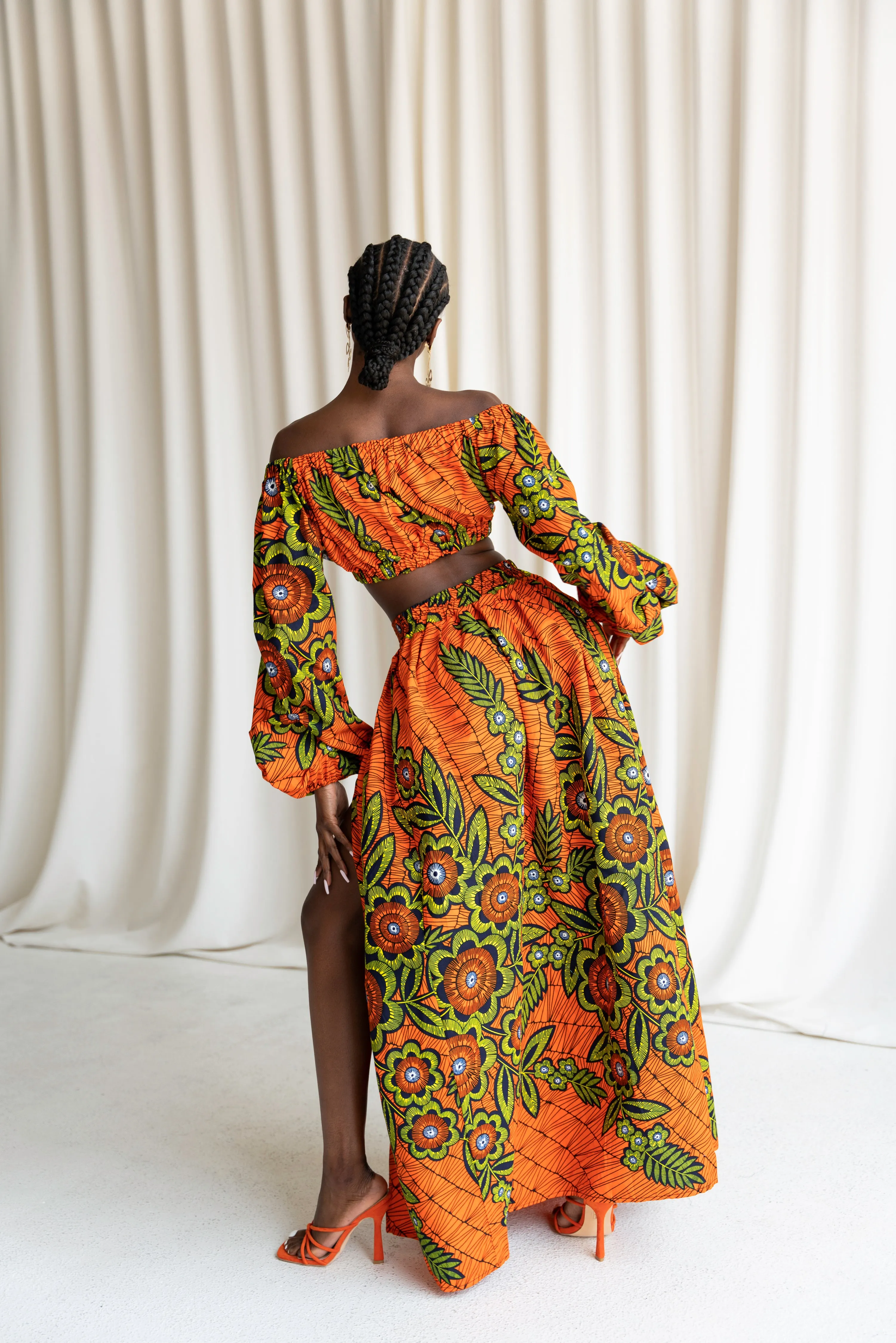 OYIN African Print Maxi Skirt