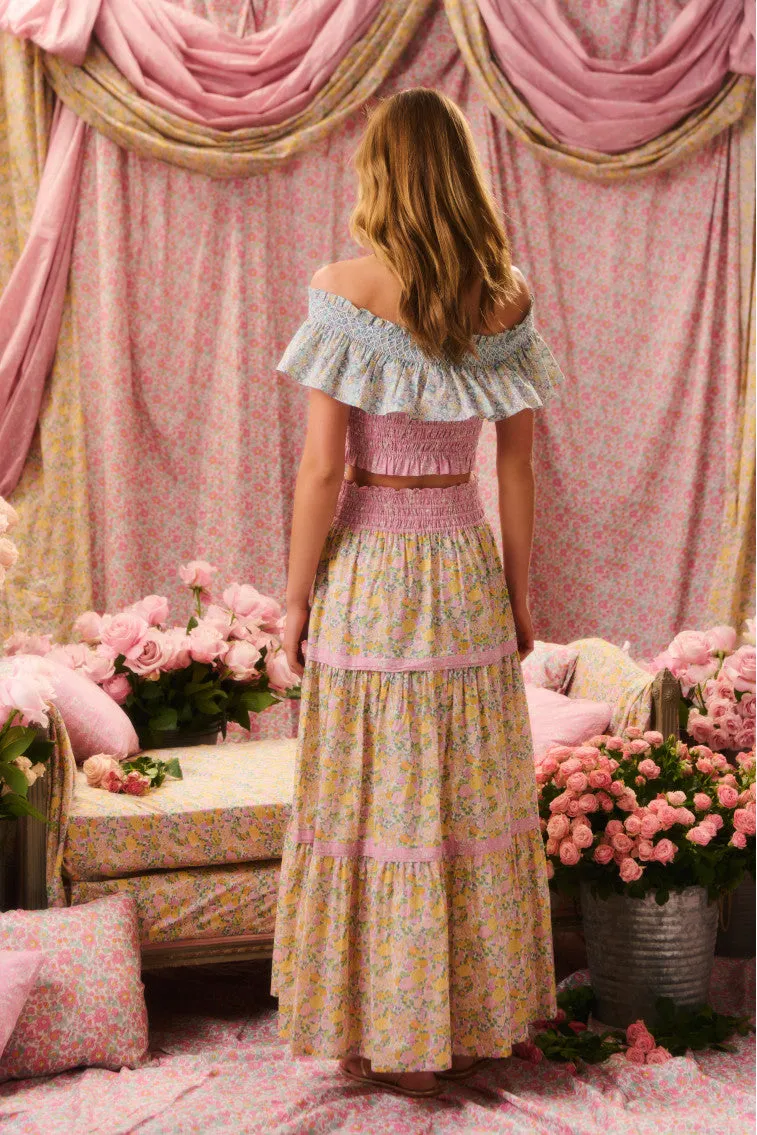 Phia Liberty Fabric Tiered Maxi Skirt