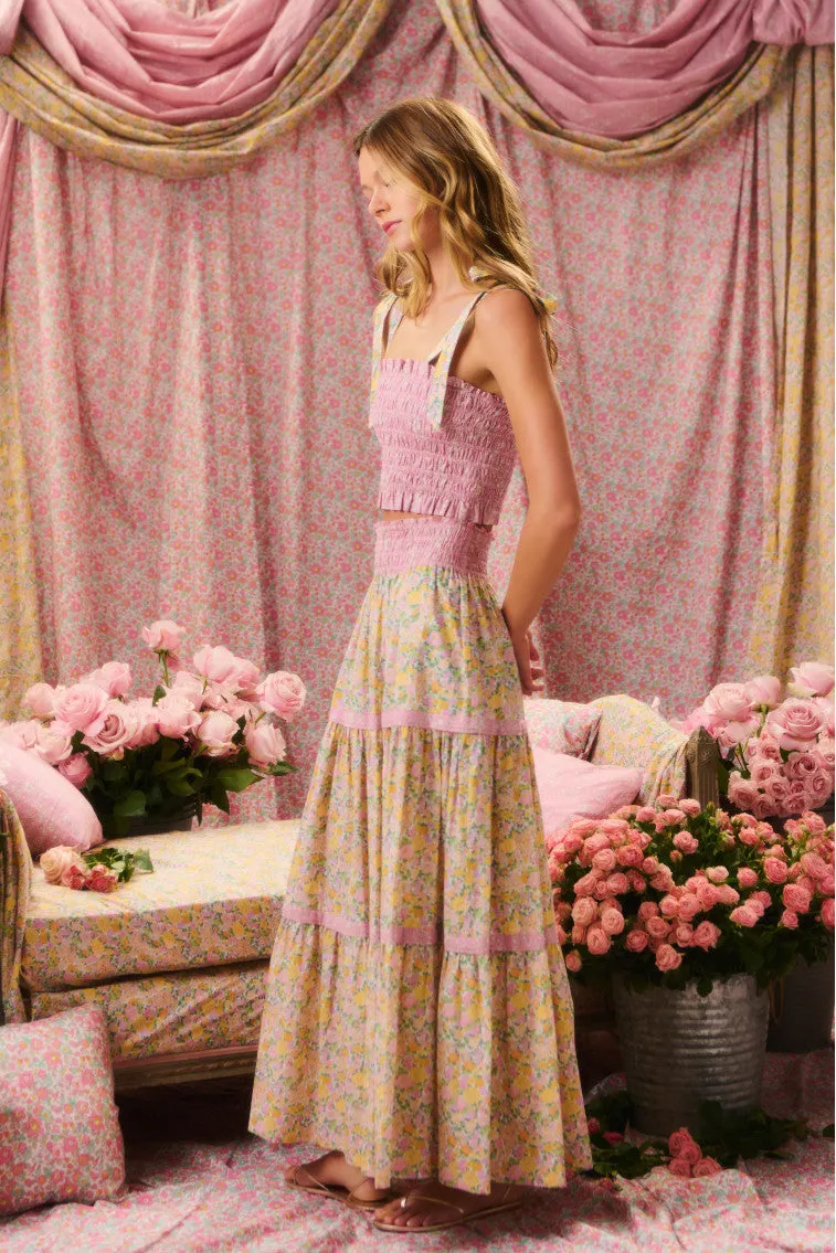 Phia Liberty Fabric Tiered Maxi Skirt