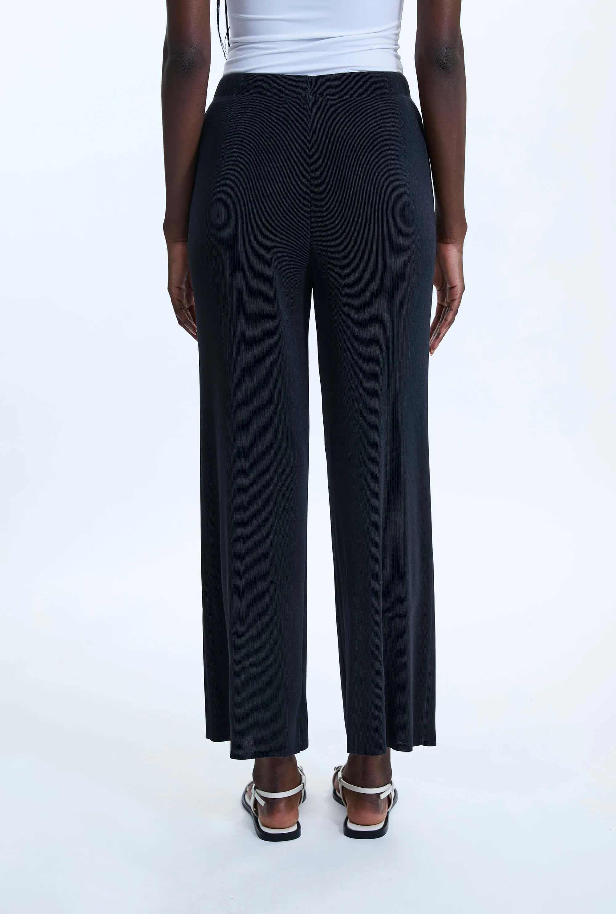 Pleated Wide Leg Trousers