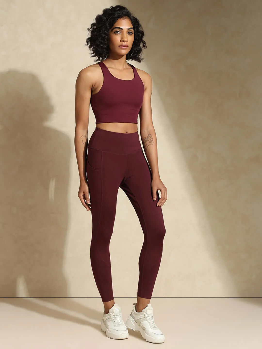 Plum High Impact Action Bra & Aura Leggings