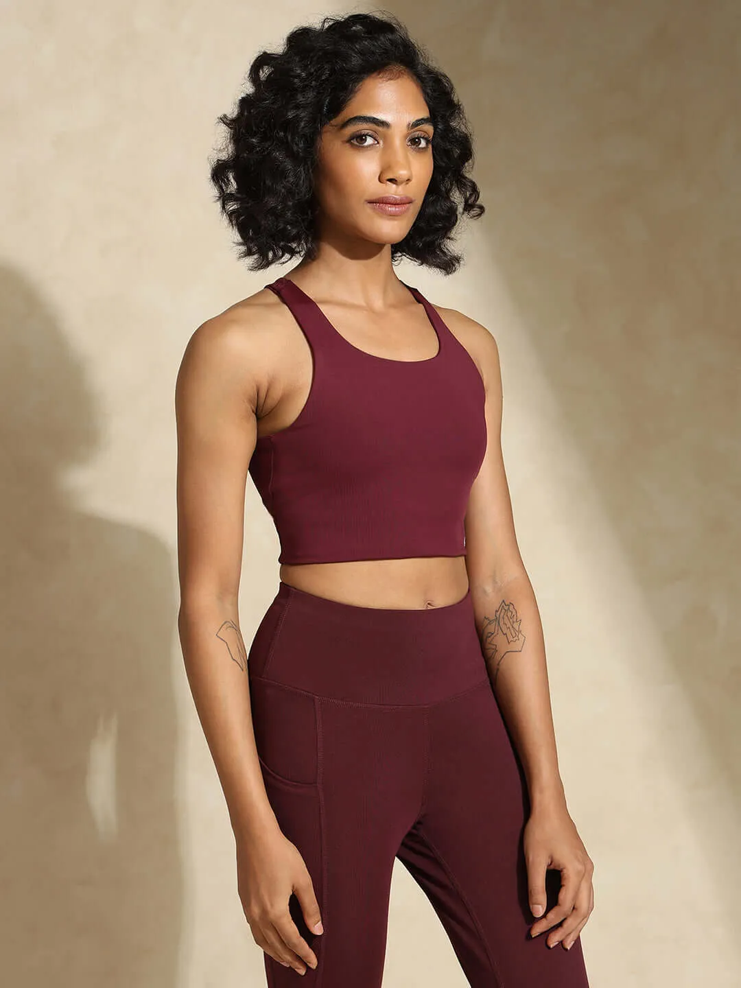 Plum High Impact Action Bra & Aura Leggings