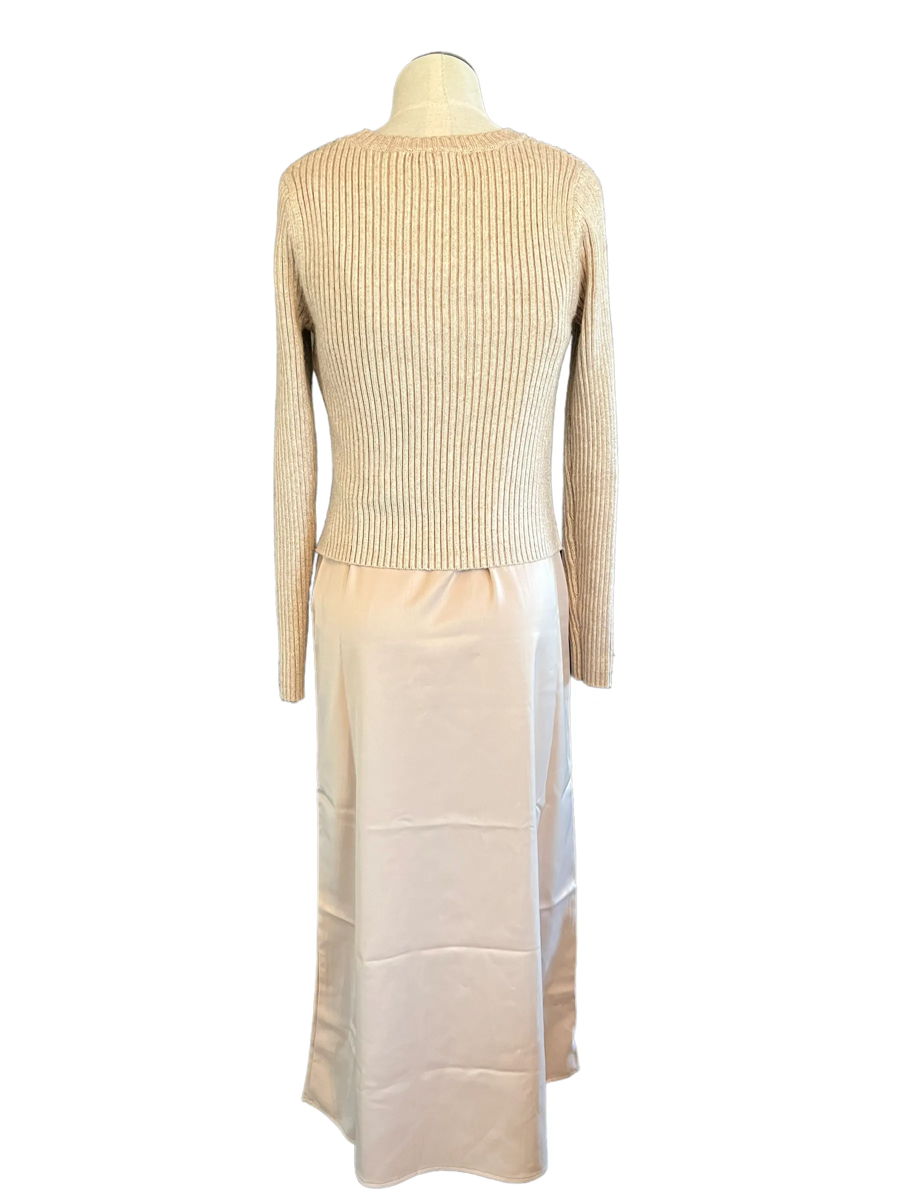 Rachel Zoe Beige Two Piece Size M Sweater Slip Dress