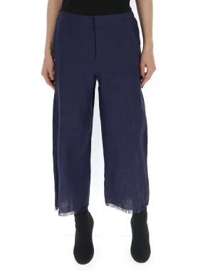 'S Max Mara Cropped Fringed Hem Trousers