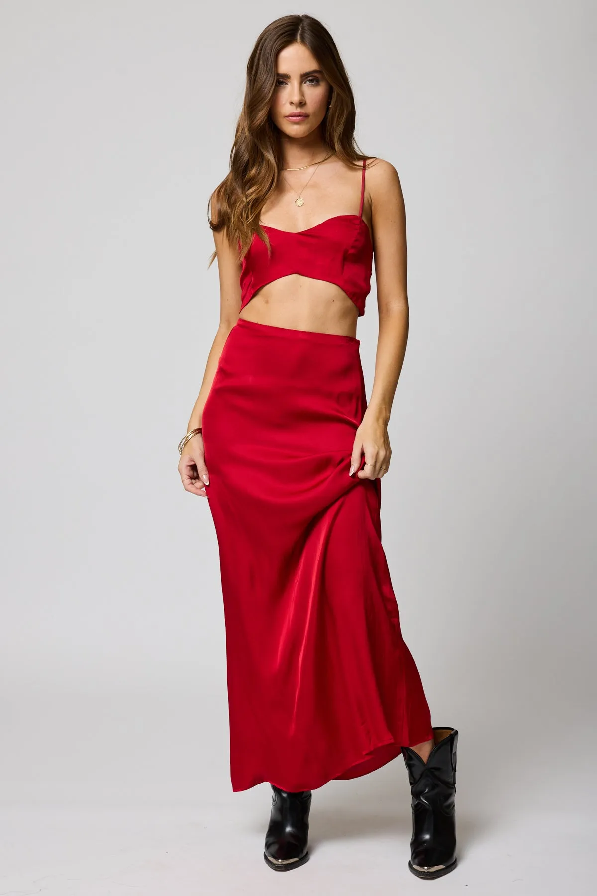 SILKY GOOD GRACE MAXI SKIRT