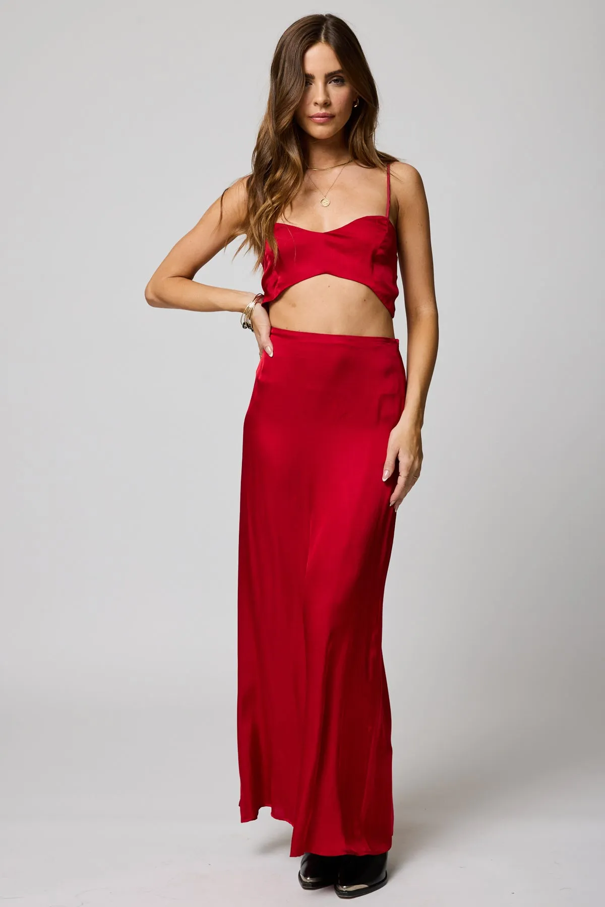 SILKY GOOD GRACE MAXI SKIRT