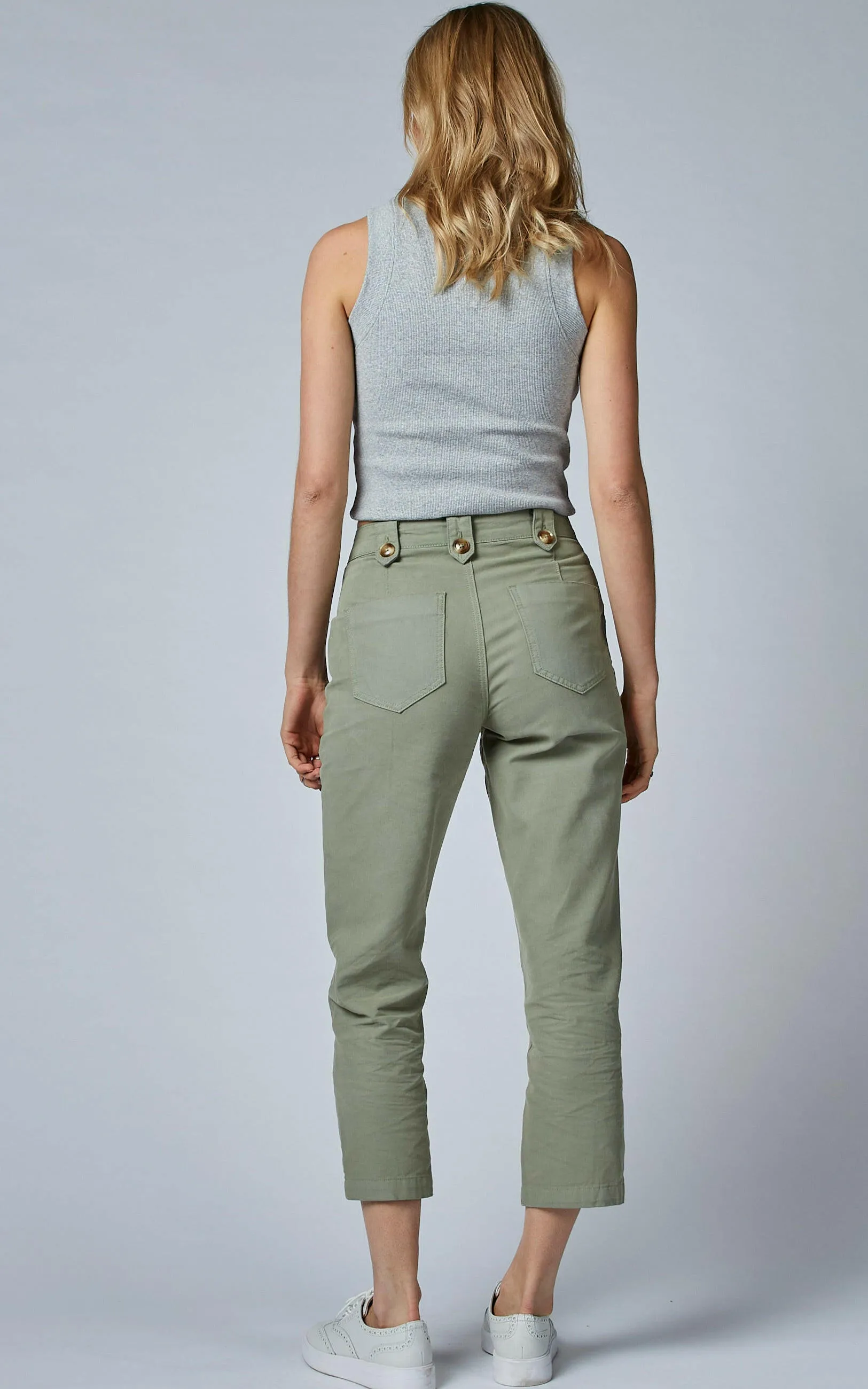 Stella High Waisted Canvas Trousers