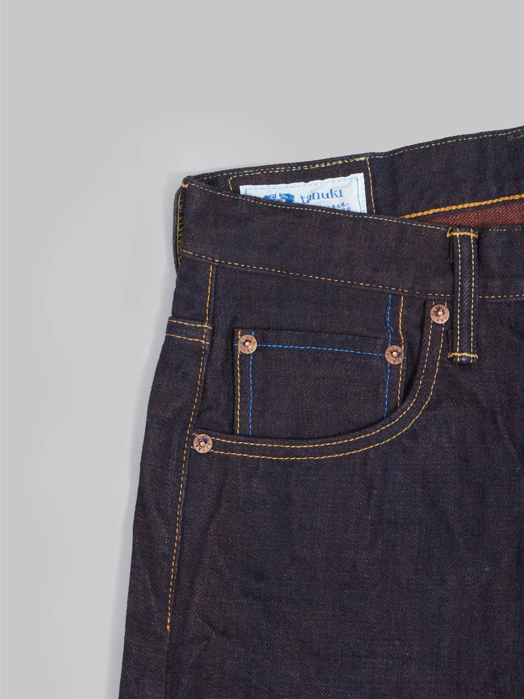 Tanuki KR "Kakishibu" 14.5oz Regular Straight Jeans