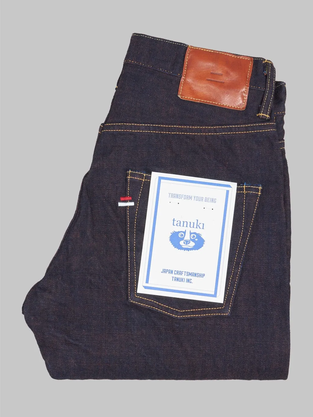 Tanuki KR "Kakishibu" 14.5oz Regular Straight Jeans