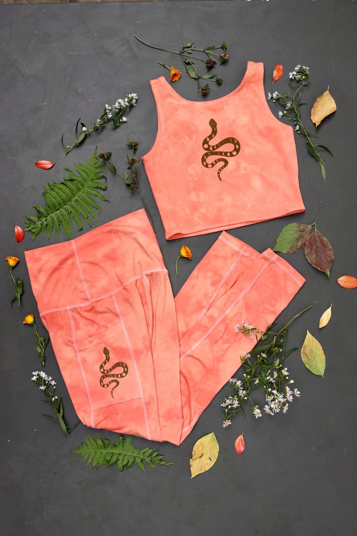 The Coral Awakening Yoga Leggings