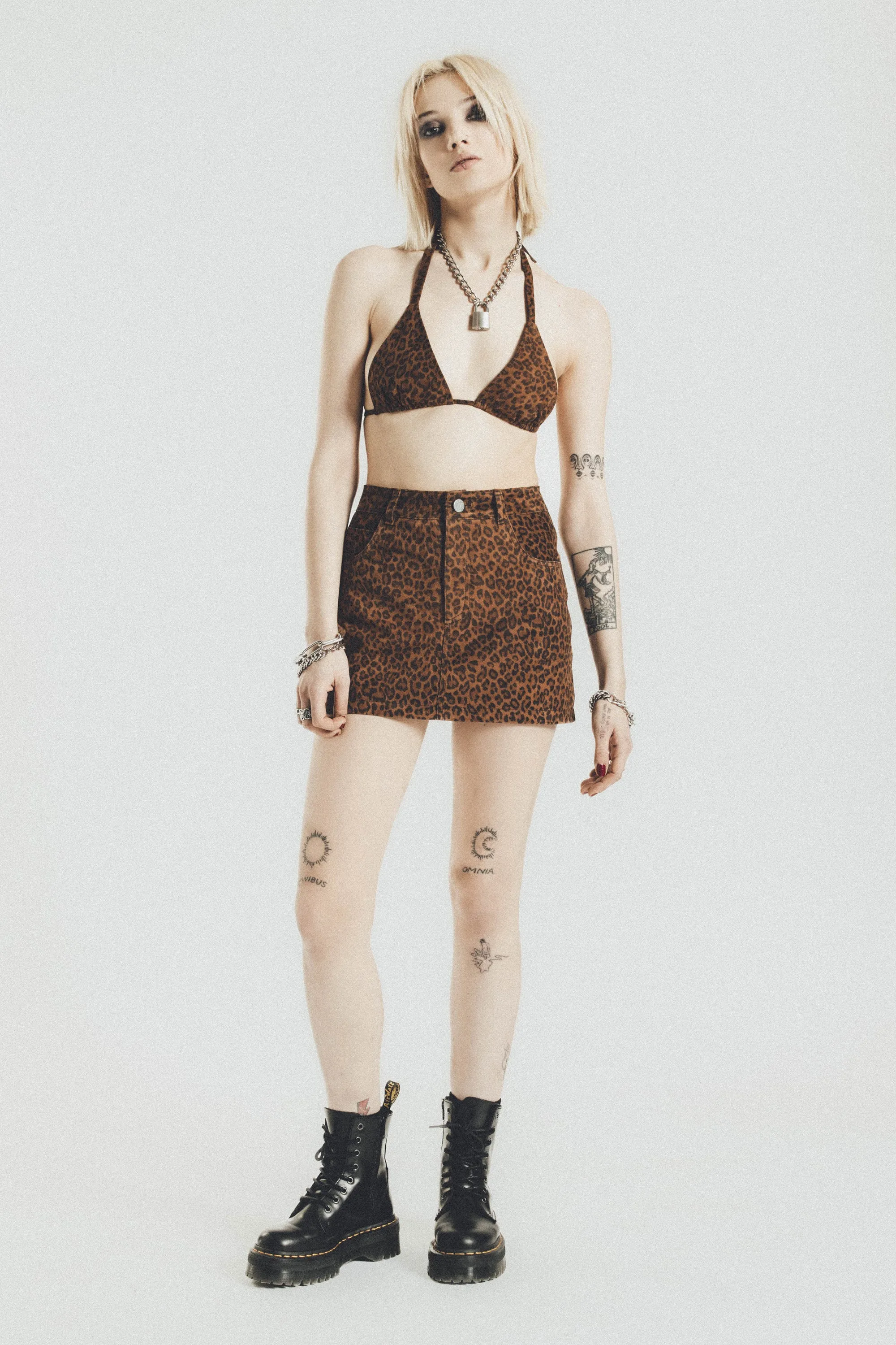 The Ultra Mini Skirt | Leopard Suede