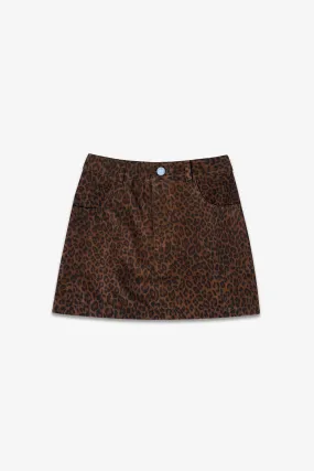 The Ultra Mini Skirt | Leopard Suede