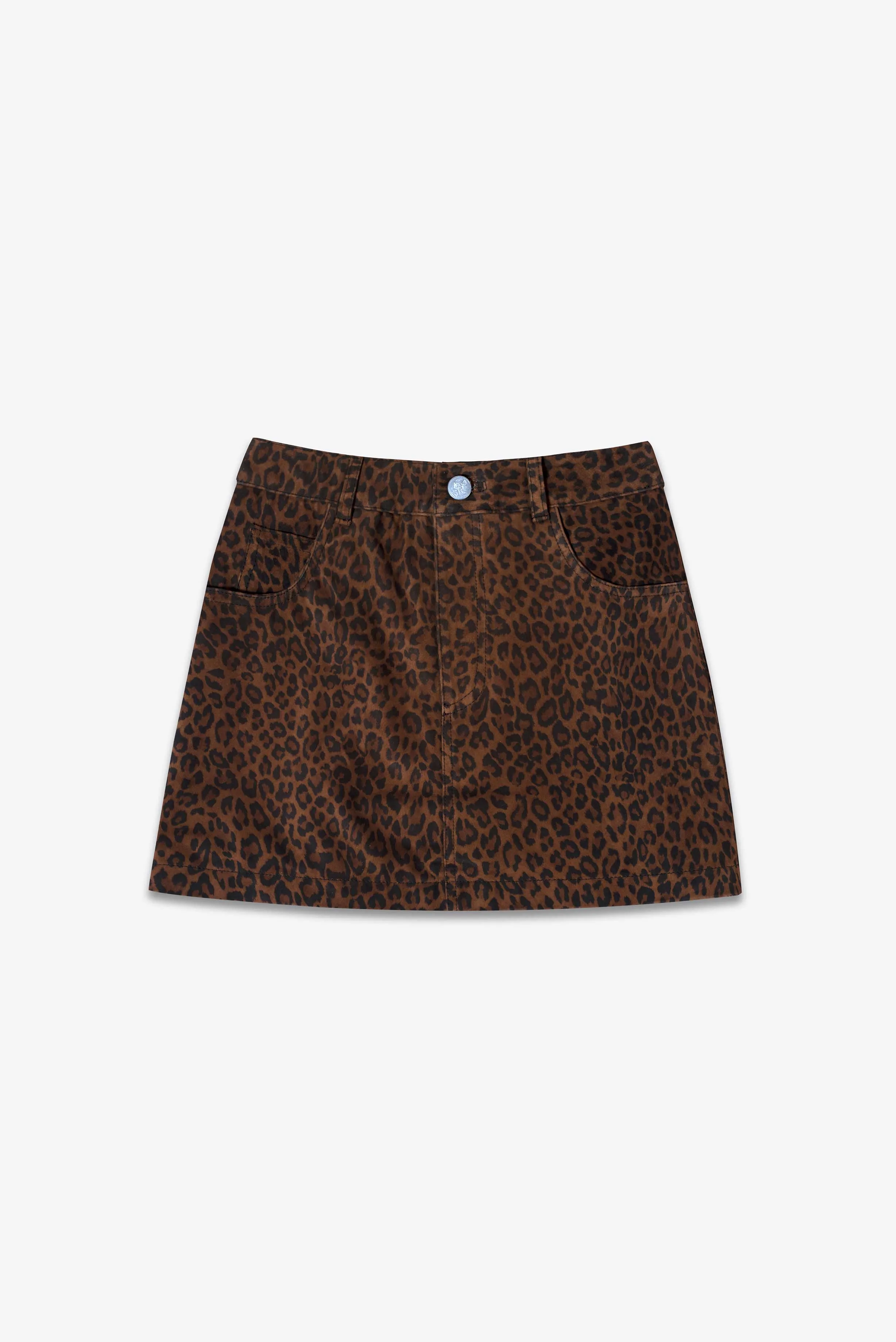 The Ultra Mini Skirt | Leopard Suede