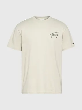 Tommy Jeans - Signature T-SHIRT Embroidery - Savannah Sand