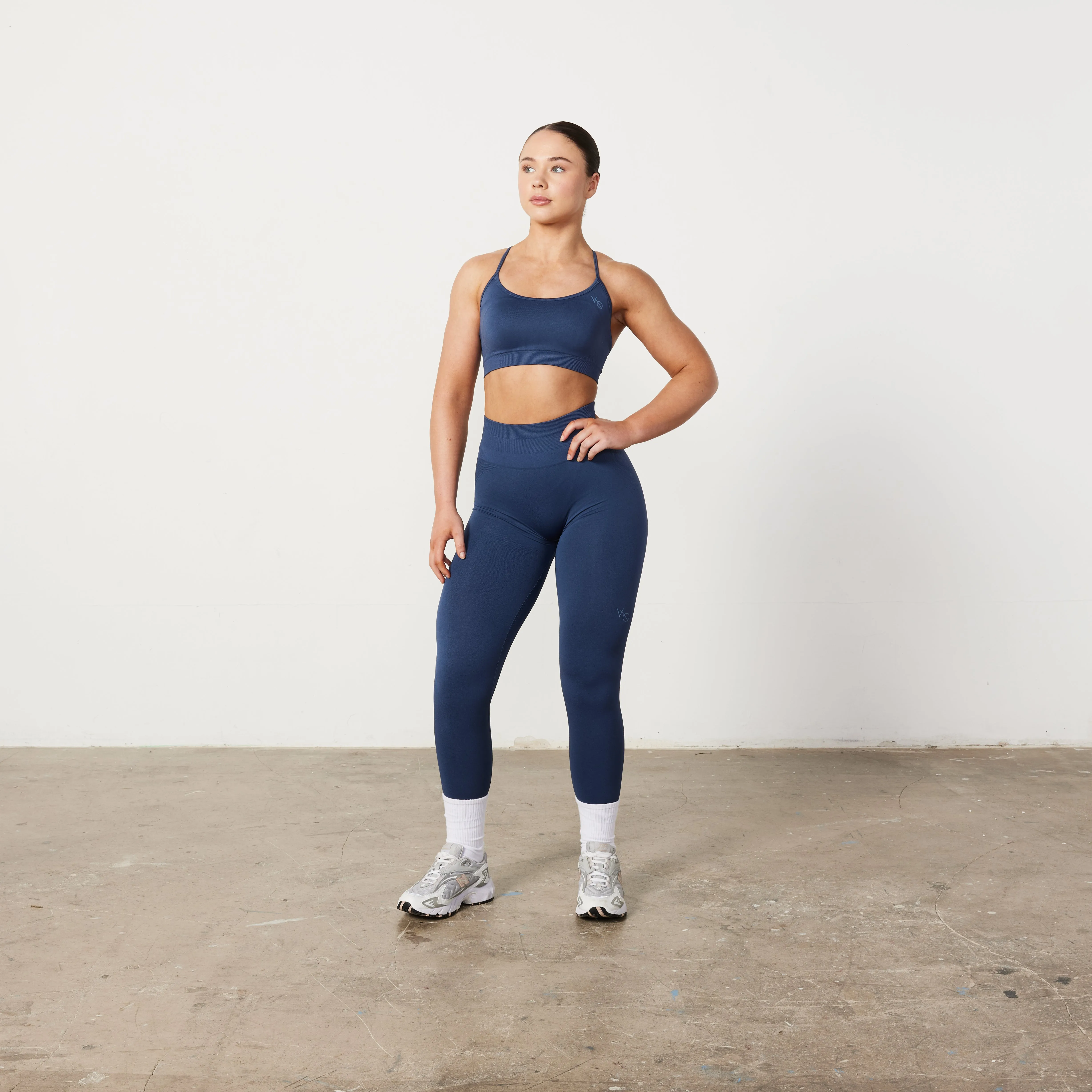 Vanquish Elevate Seamless Petite Denim Blue Leggings