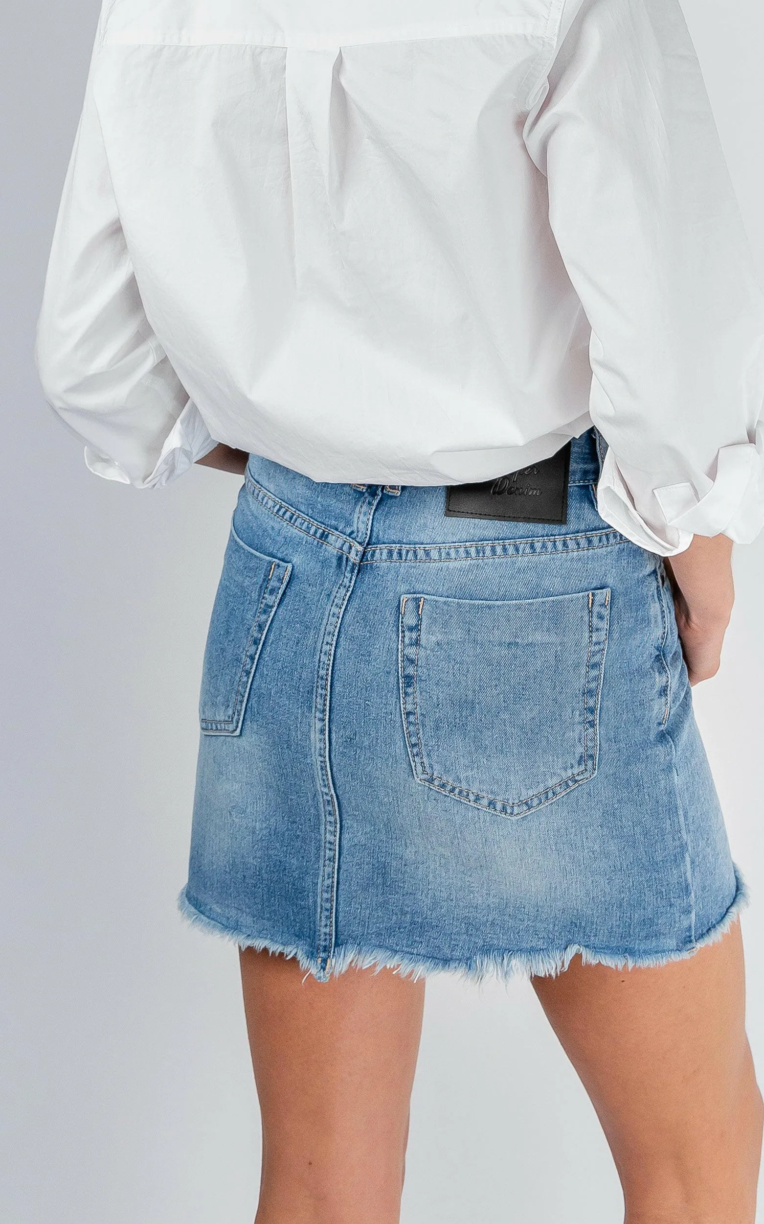 Vintage Cut Off Denim Skirt