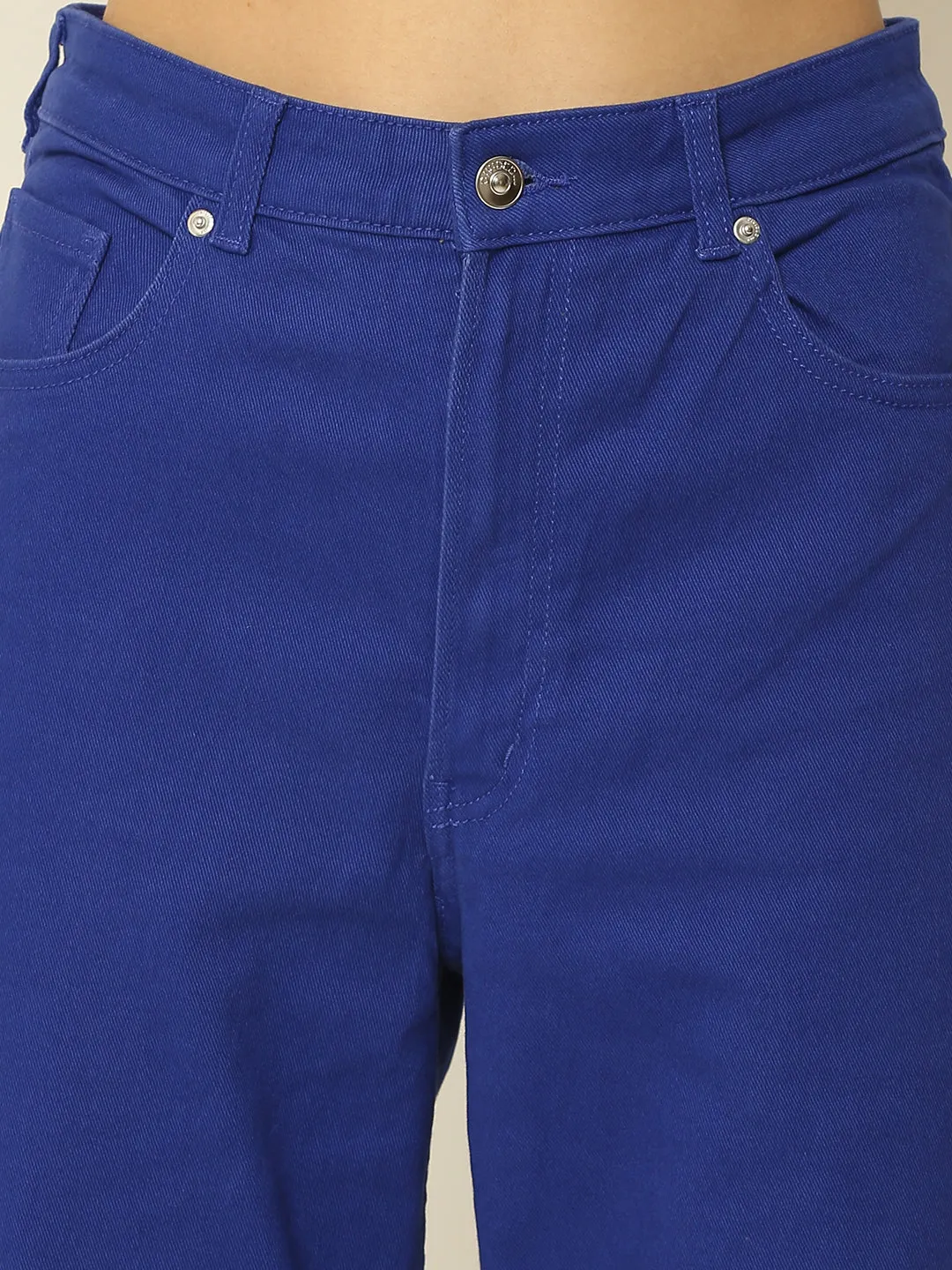 Women Blue Full Length Pants