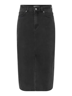 Yasdolma midi denim skirt dark grey