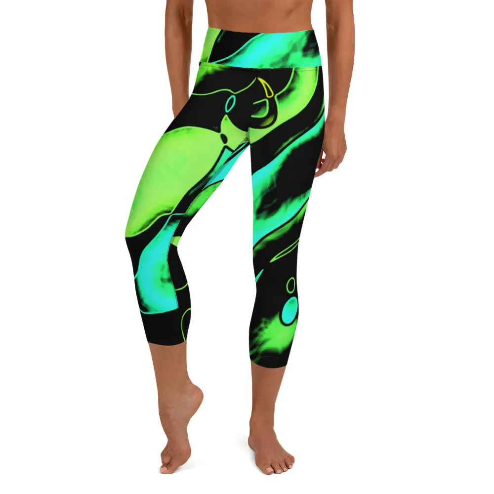 Yoga Capri Leggings Colorful Lime